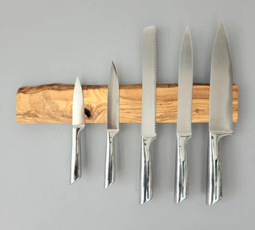 Olive Wood Magnetic Knife Holder