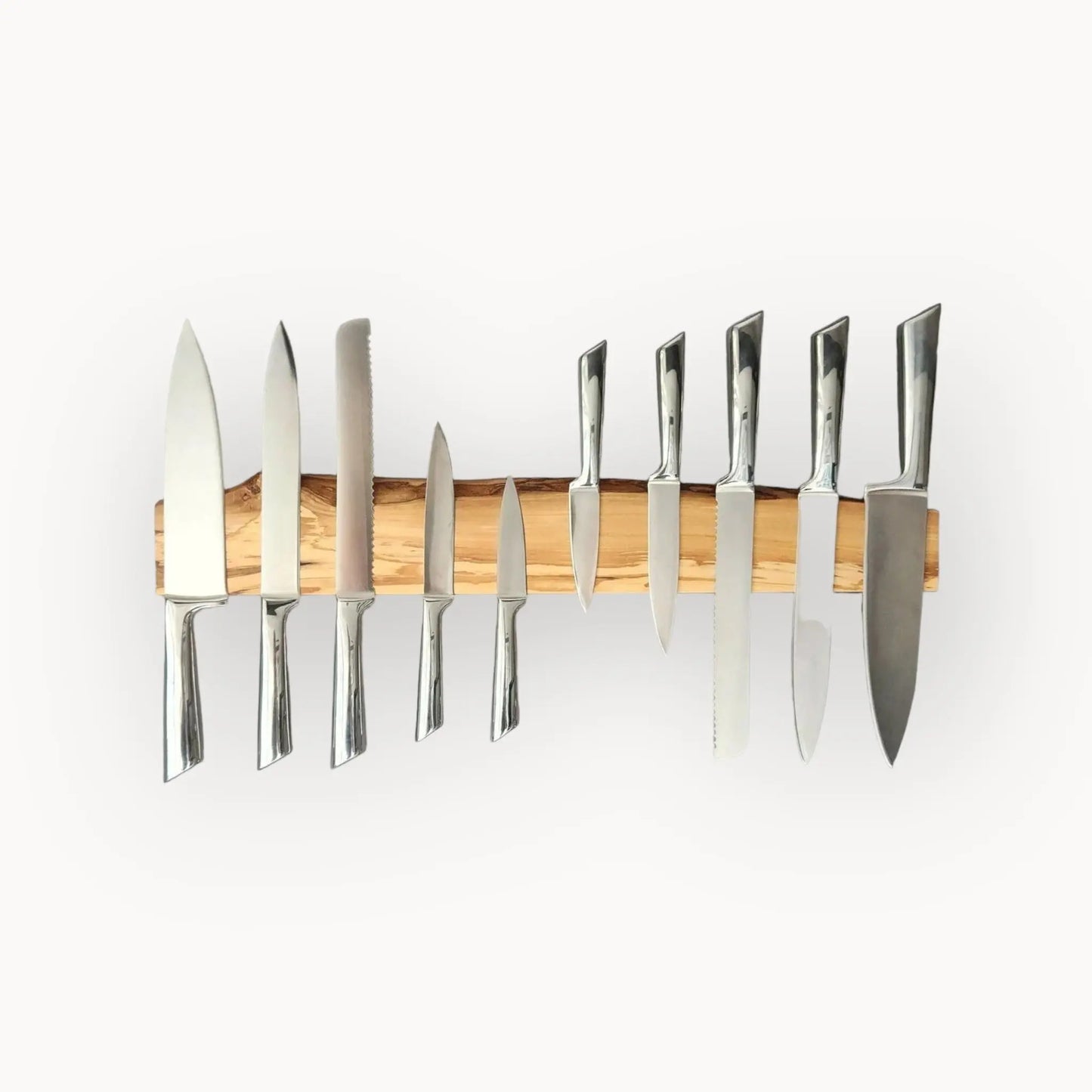Olive Wood Magnetic Knife Holder KitchenResinArt