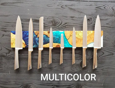 Resin and Olive Wood Magnetic Knife Holder KitchenResinArt
