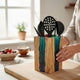 Olive Wood and Epoxy Resin Utensil Holder: Where Nature Meets Modern Kitchen Design