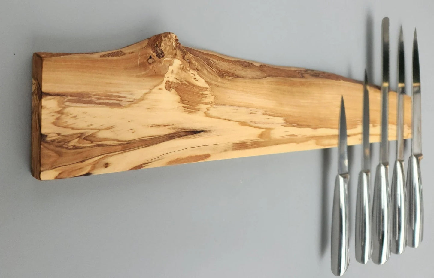 Olive Wood Magnetic Knife Holder