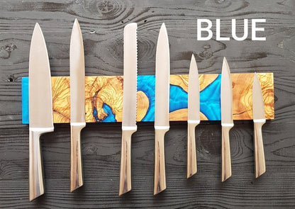 Resin and Olive Wood Magnetic Knife Holder