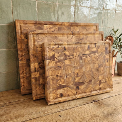 Handmade Olive Wood End Grain Butcher Block. Kitchen Cutting Board, Chopping Board - KitchenResinArt