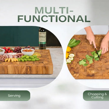 Handmade Olive Wood End Grain Butcher Block. Kitchen Cutting Board, Chopping Board - KitchenResinArt