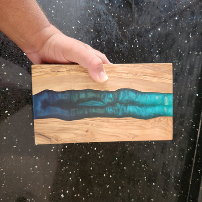 Resin and Olive Wood Utensil Holder